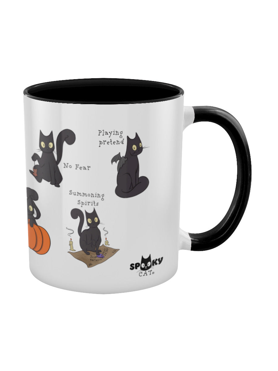 Behaviour Of A Spooky Cat Black Inner 2-Tone Mug