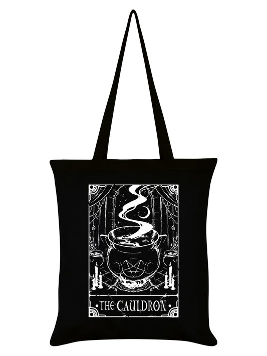 Deadly Tarot - The Cauldron Black Tote Bag