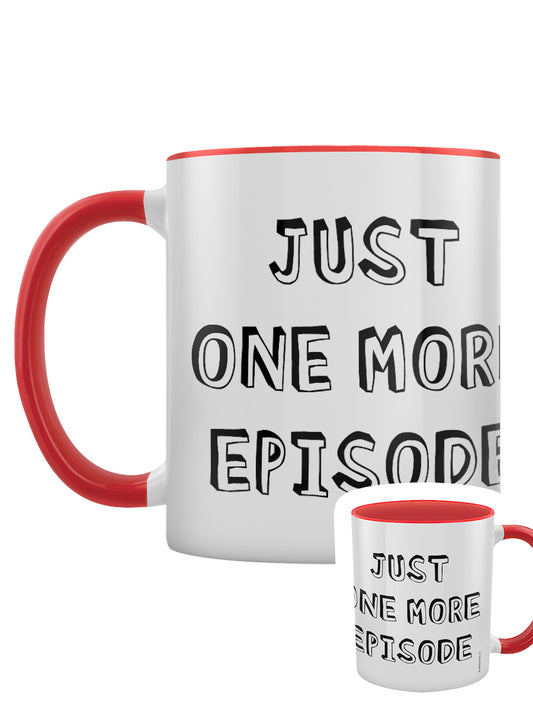 Just One More Episode Red Inner 2-Tone Mug
