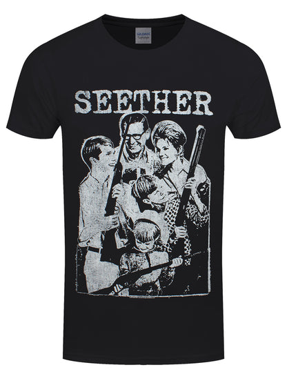 Seether Happy Family Men's Black T-Shirt