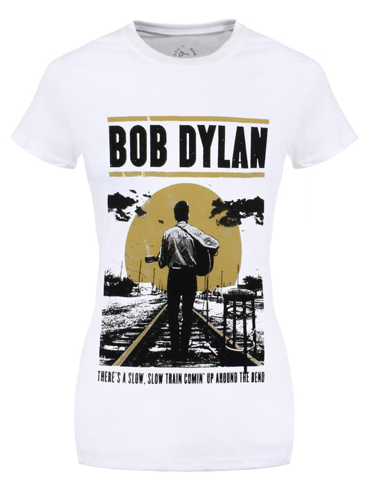 Bob Dylan Slow Train Ladies White T-Shirt