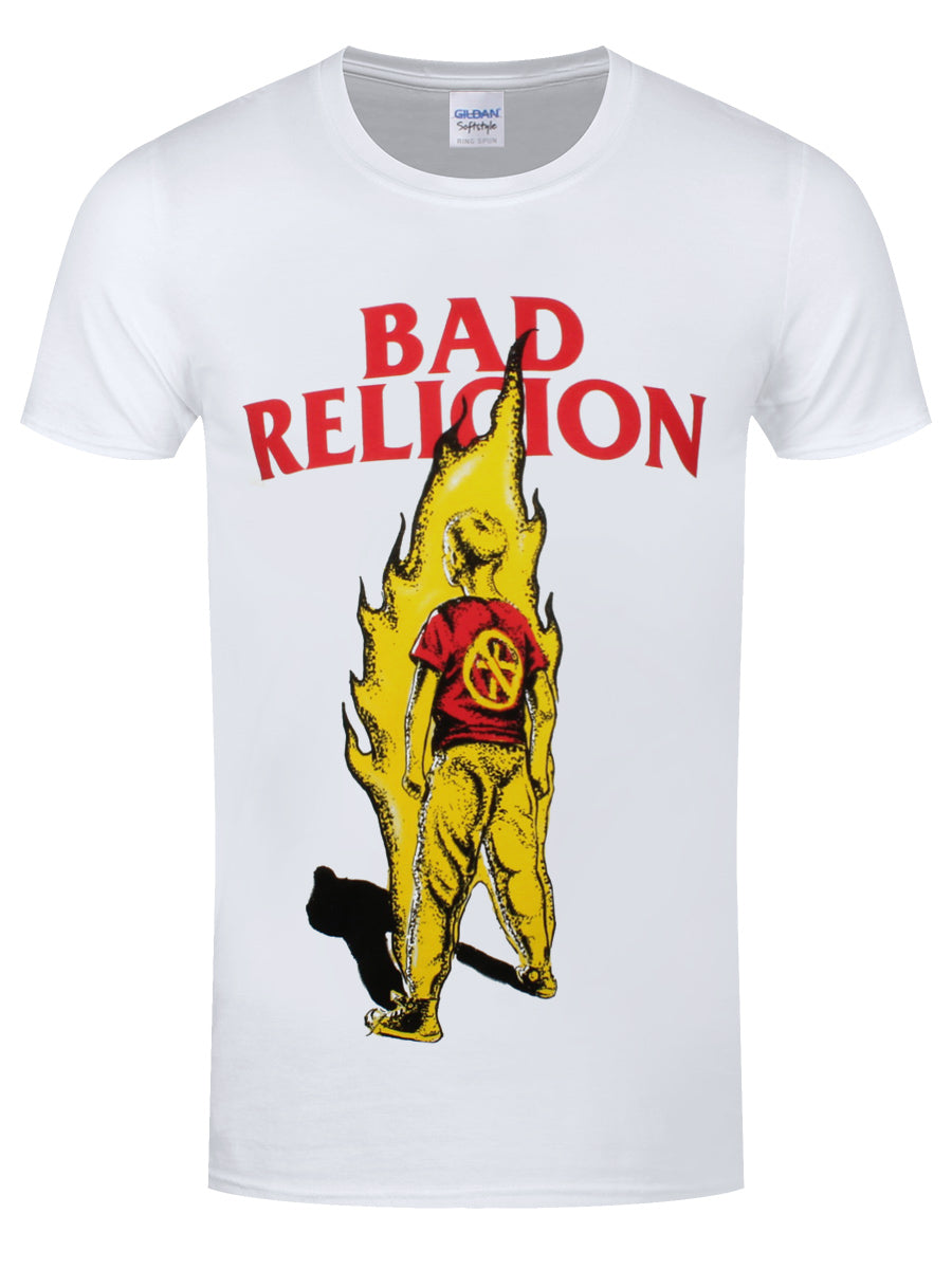 Bad Religion Boy On Fire Men's White T-Shirt