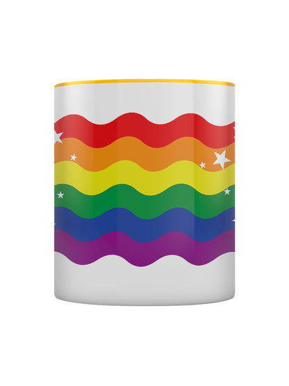 Rainbow Reaper Waves Yellow Inner 2-Tone Mug