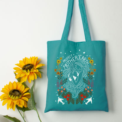 Protect Mother Earth Emerald Green Tote Bag