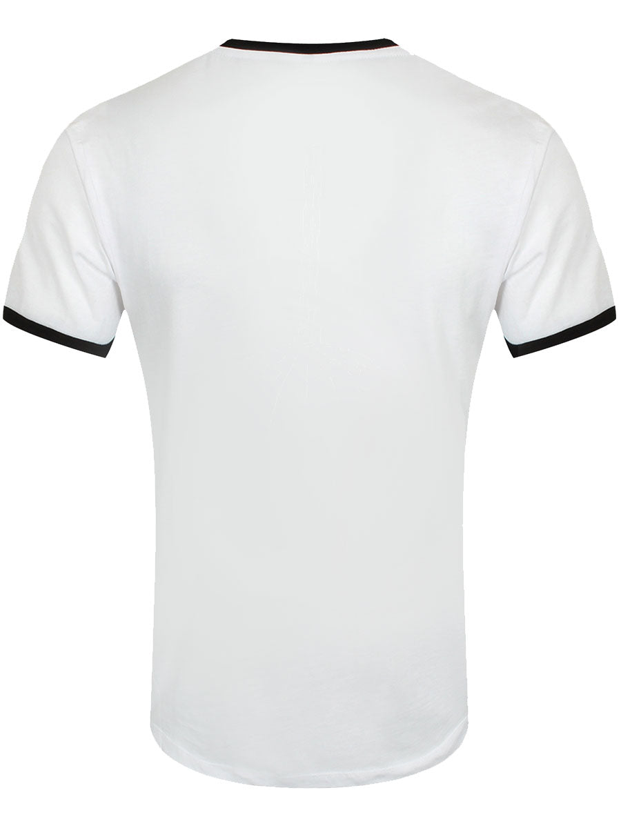 Jurassic Park Japanese Logo Men's White Ringer T-Shirt