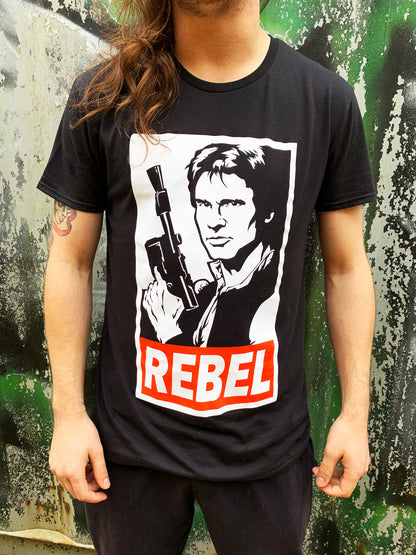 Star Wars Han Solo Rebel Men's Black T-Shirt