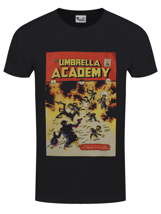 Umbrella Academy Comic Cover Men's Black T-Shirt