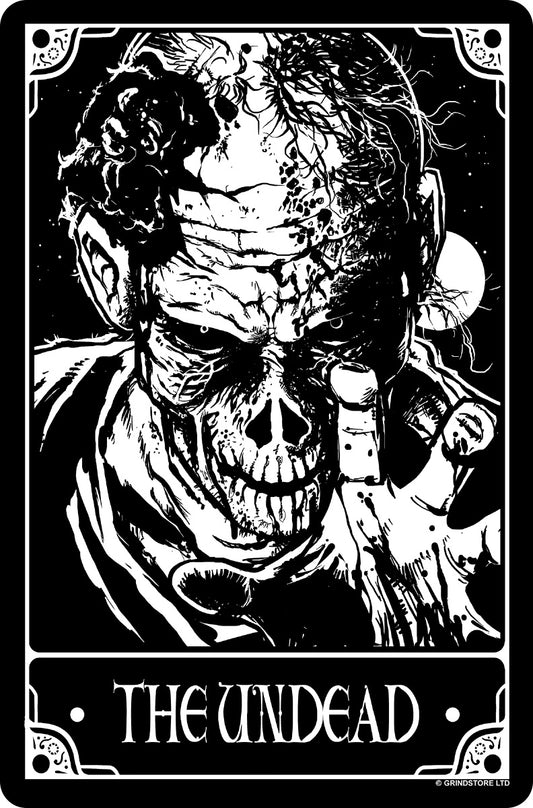 Deadly Tarot The Undead Small Tin Sign