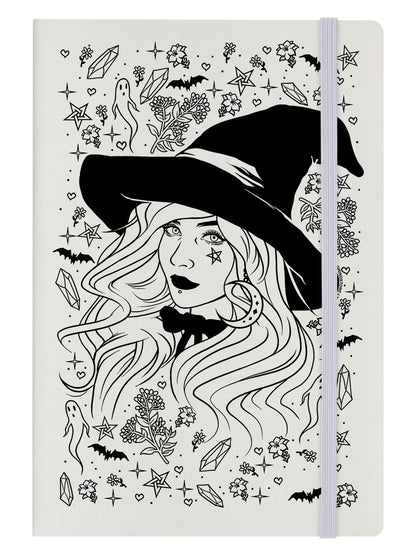 Psychic Witch Cream A5 Hard Cover Notebook