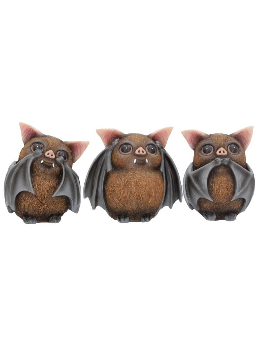 Three Wise Bats Figurines 8.5cm