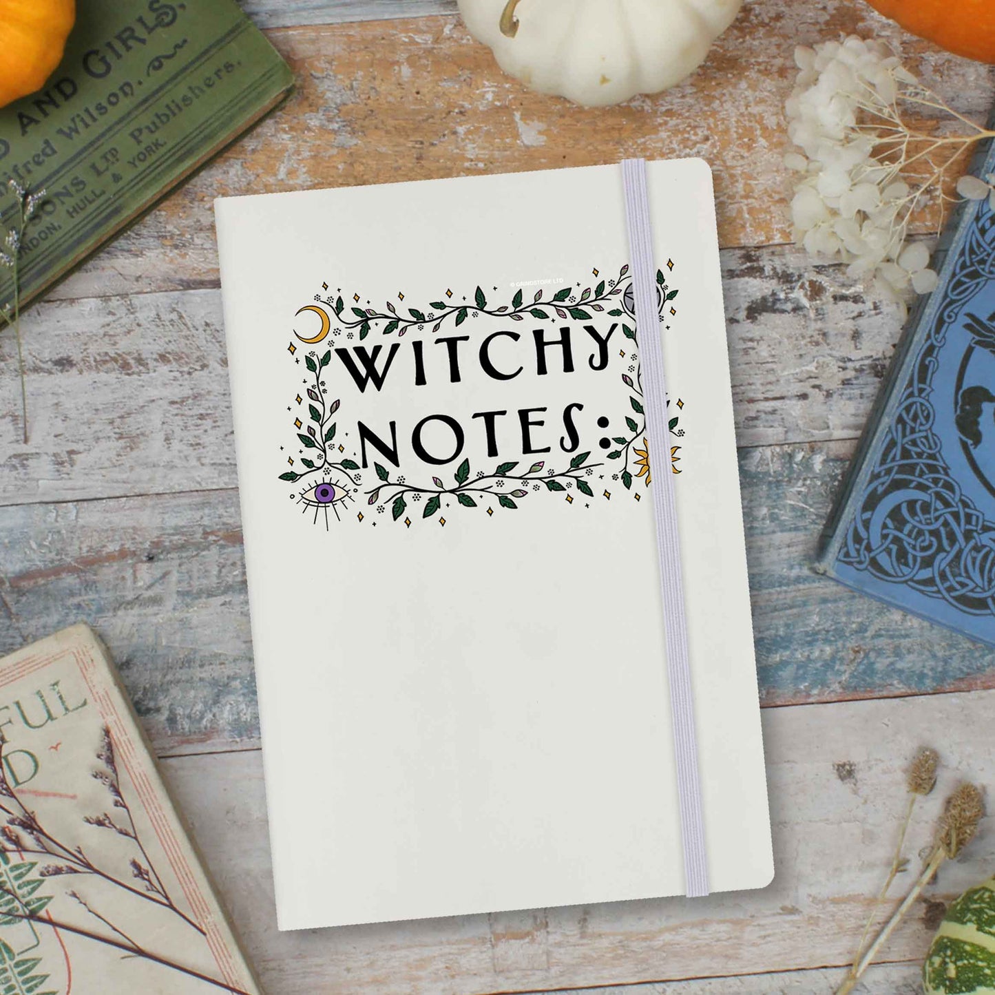 Witchy Notes Cream A5 Hard Cover Notebook