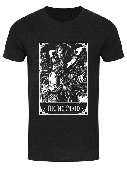 Deadly Tarot The Mermaid Men's Heather Black Denim T-Shirt