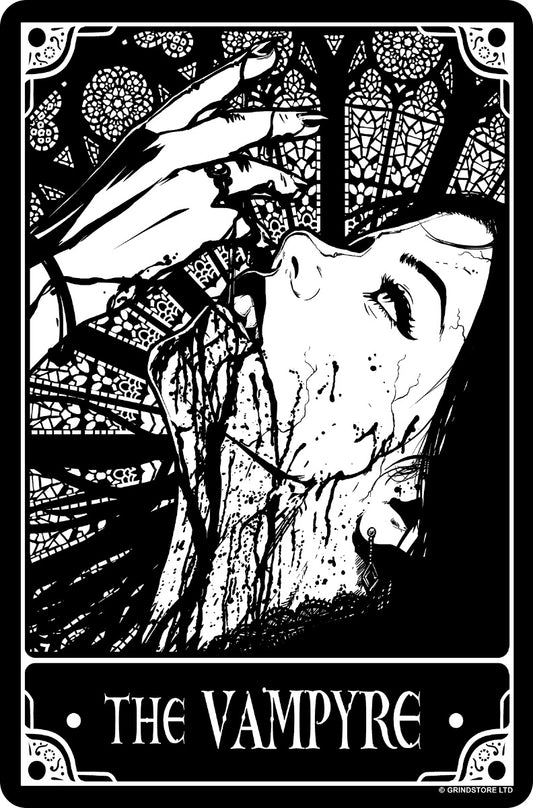 Deadly Tarot - The Vampyre Small Tin Sign