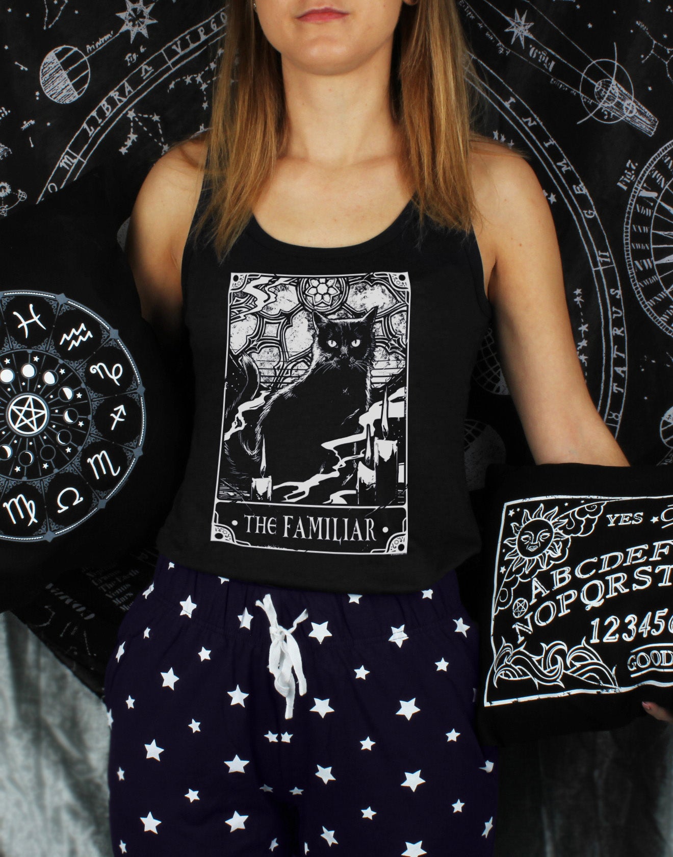Deadly Tarot The Familiar Ladies Long Pyjama Set