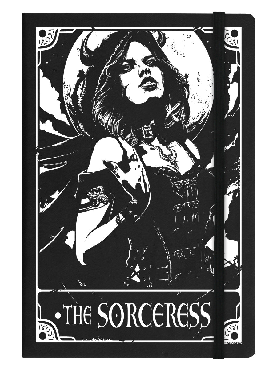 Deadly Tarot The Sorceress Black A5 Hard Cover Notebook