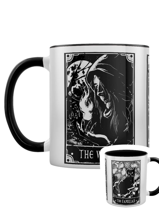 Deadly Tarot The Witch, The Cauldron & The Familiar Black Inner 2-Tone Mug