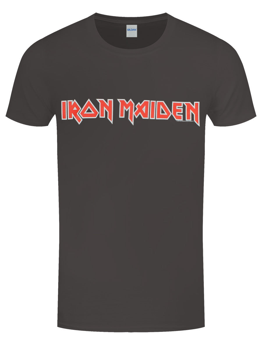 Iron Maiden Classic Logo Men's Grey T-Shirt