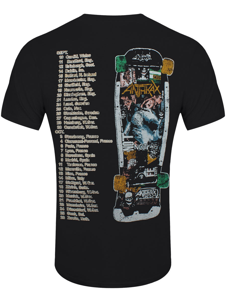Anthrax Spreading Skater Motman Vintage Men's Black T-Shirt
