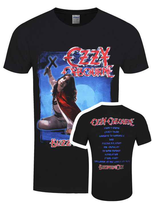 Ozzy Osbourne Blizzard of Ozz Track List Men's Black T-Shirt