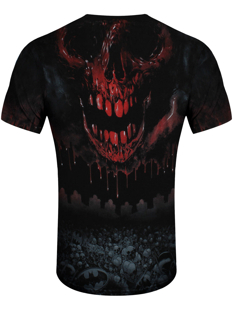 Spiral Batman Asylum Wrap Allover Men's Black T-Shirt