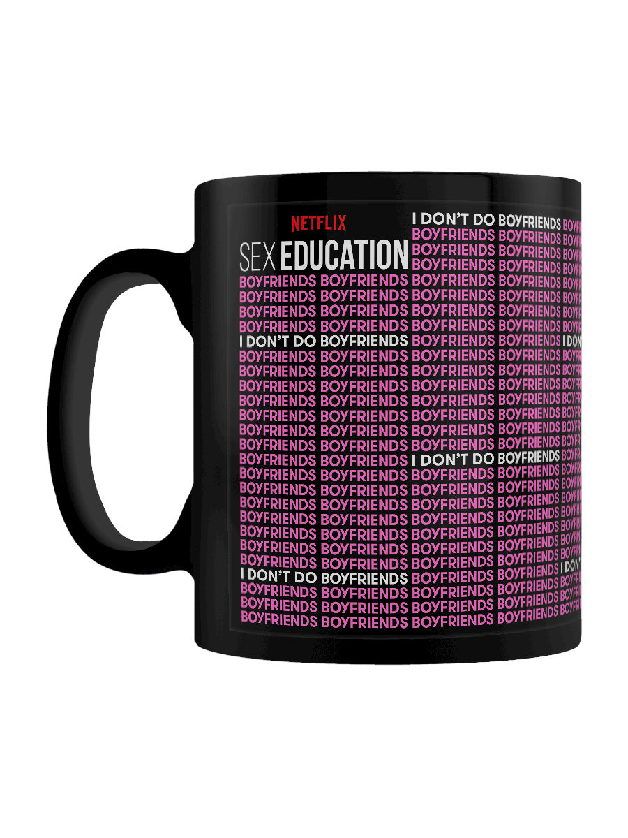 Sex Education I Don't Do Boyfriends Black Coffee Mug