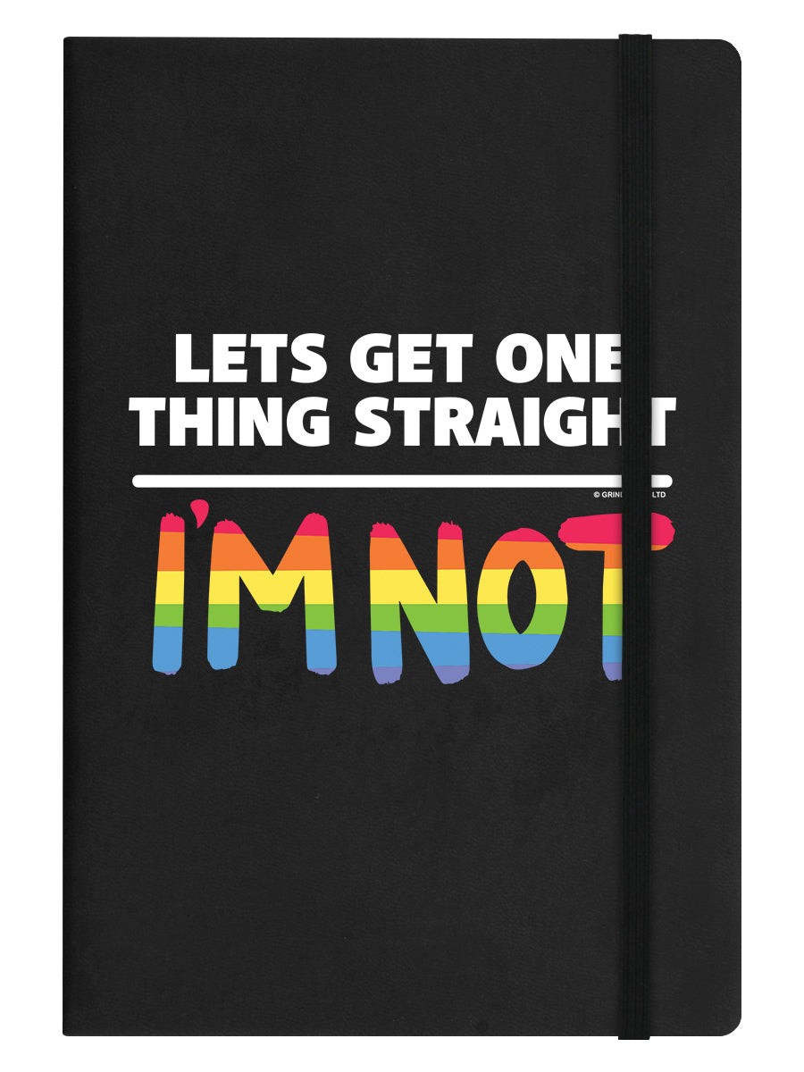Let's Get One Thing Straight Black A5 Hard Cover Notebook
