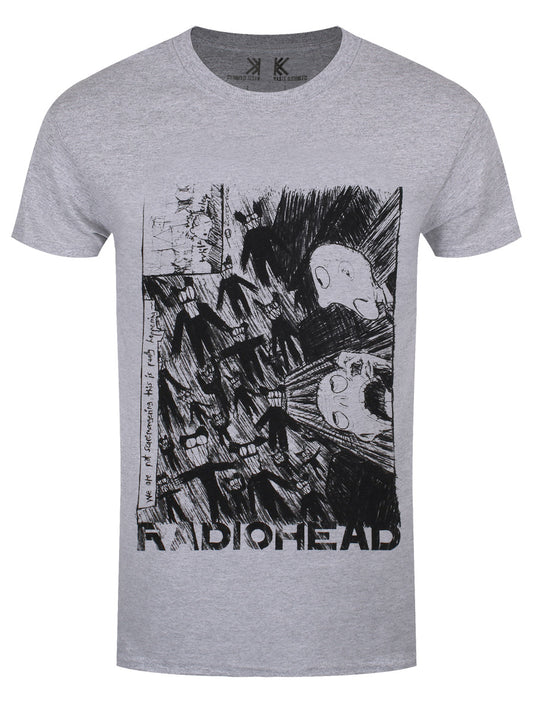 Radiohead Scribble Men's Grey T-Shirt
