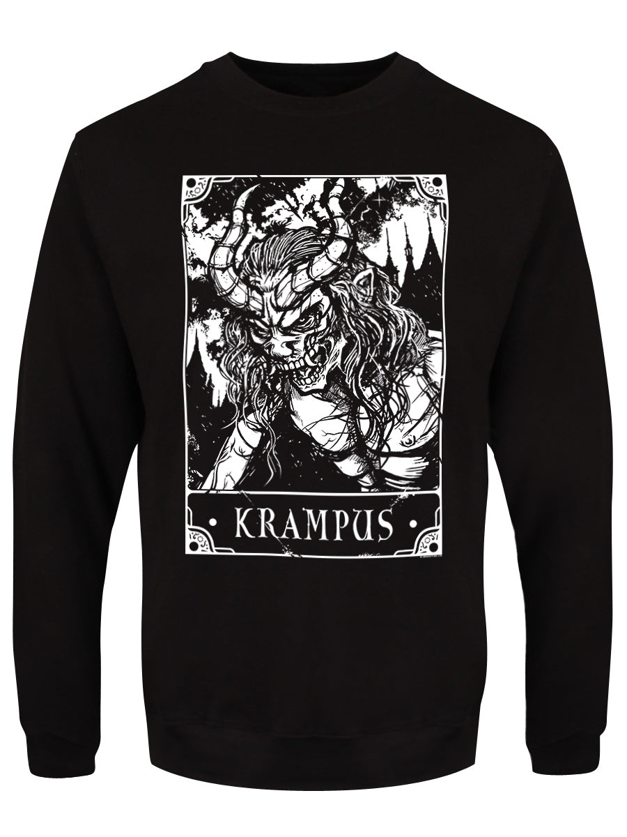 Deadly Tarot Krampus Men's Black Christmas Jumper
