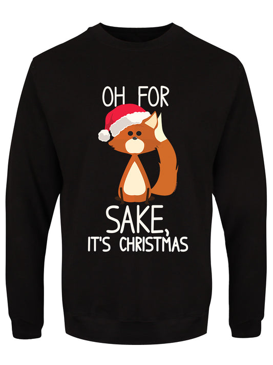 Oh For Fox Sake It's Christmas Men's Black Christmas Jumper