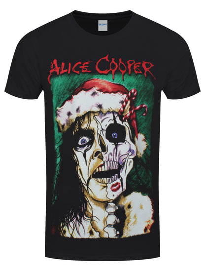 Alice Cooper Christmas Card Men's Black T-Shirt