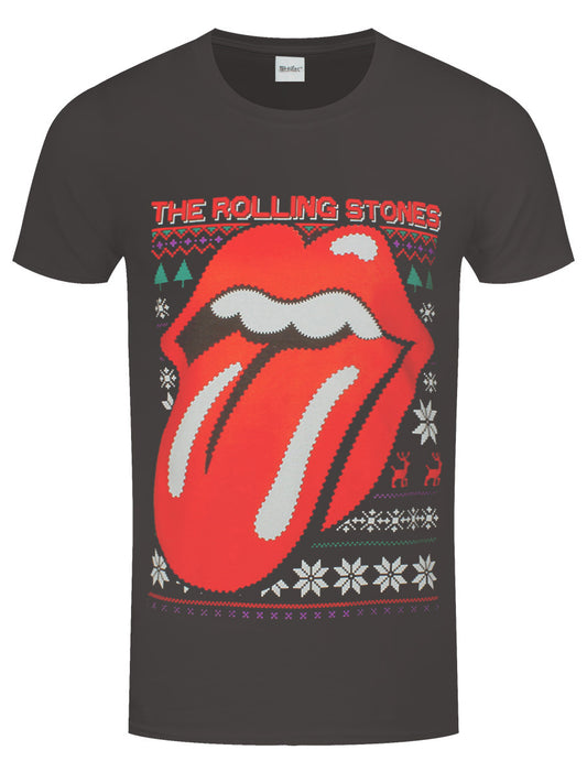 The Rolling Stones Cosmic Christmas Men's Grey T-Shirt