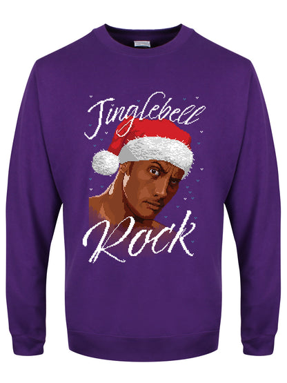 Jinglebell Rock Men's Purple Christmas Jumper