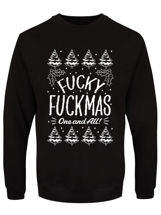 Fucky Fuckmas One and All Men's Black Christmas Jumper