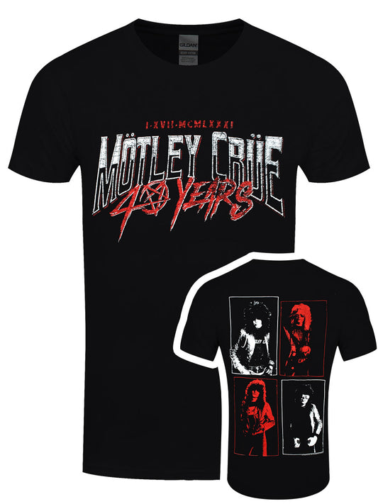 Motley Crue 40 Years Men's Black T-Shirt