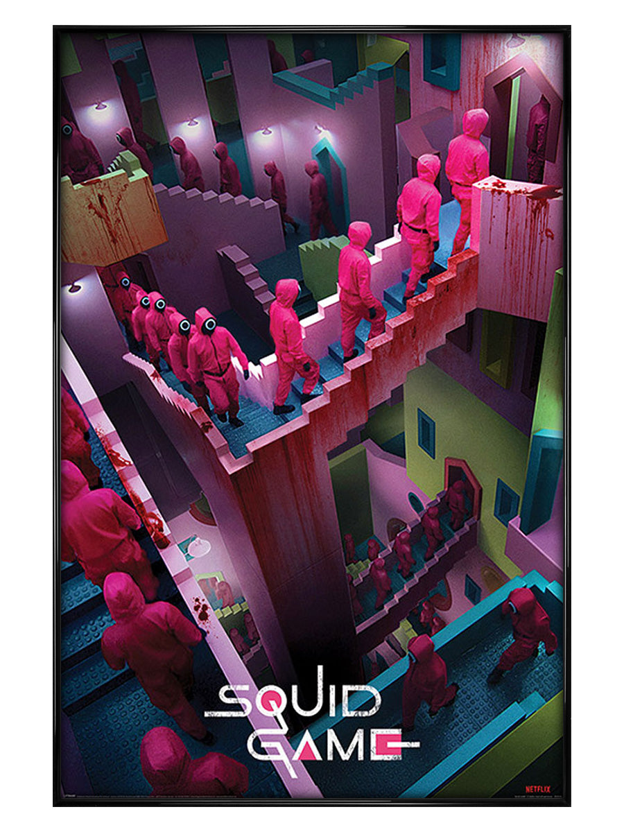 Squid Game Crazy Stairs Maxi Poster