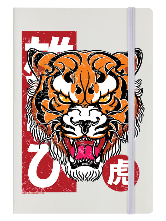 Unorthodox Collective Tiger Tattoo Cream A5 Hard Cover Notebook