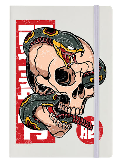 Unorthodox Collective Snake Skull Tattoo Cream A5 Hard Cover Notebook