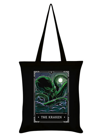 Deadly Tarot Legends The Kraken Black Tote Bag