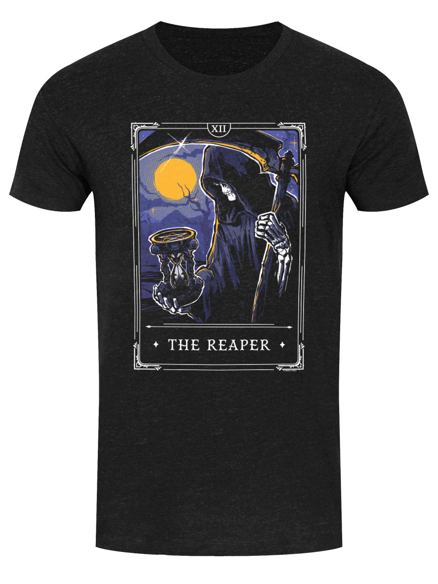 Deadly Tarot Legends The Reaper Men's Heather Black Denim T-Shirt