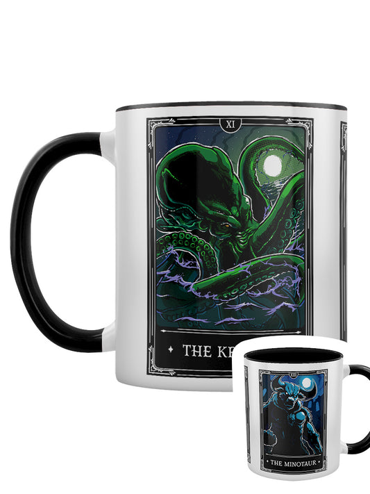 Deadly Tarot Legends The Dragon, The Minotaur, The Kraken Black Inner 2-Tone Mug