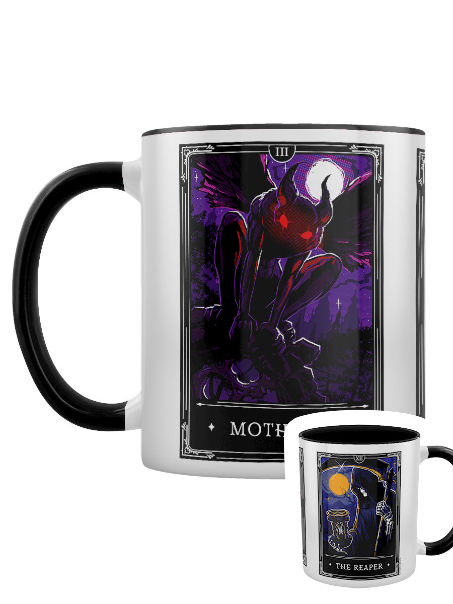 Deadly Tarot Legends The Reaper, The Spirit, Mothman Black Inner 2-Tone Mug