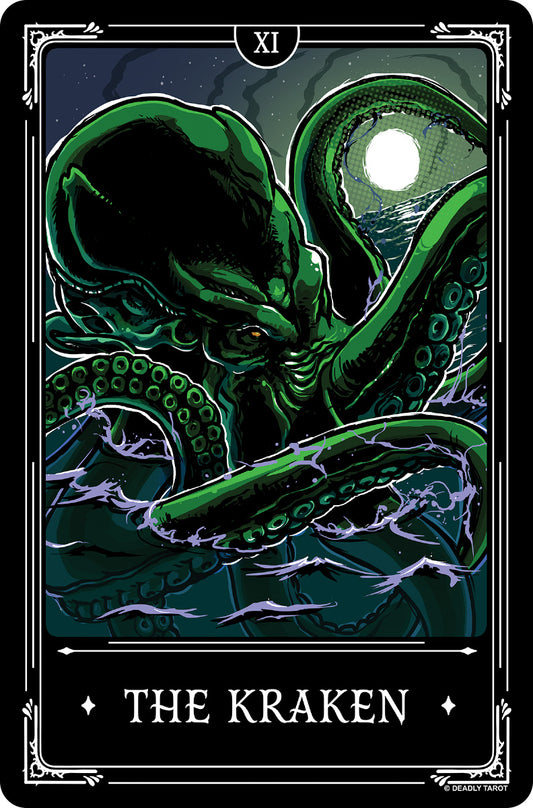 Deadly Tarot Legends The Kraken Small Tin Sign
