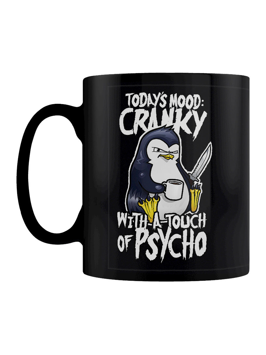 Psycho Penguin Today's Mood: Cranky Black Mug