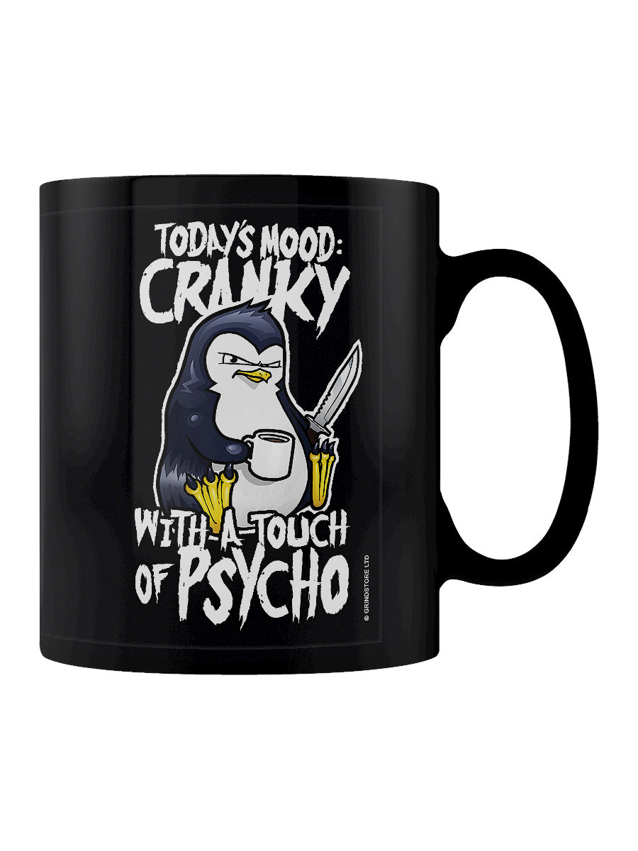 Psycho Penguin Today's Mood: Cranky Black Mug