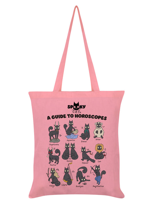 Spooky Cat A Guide To Horoscopes Pale Pink Tote Bag