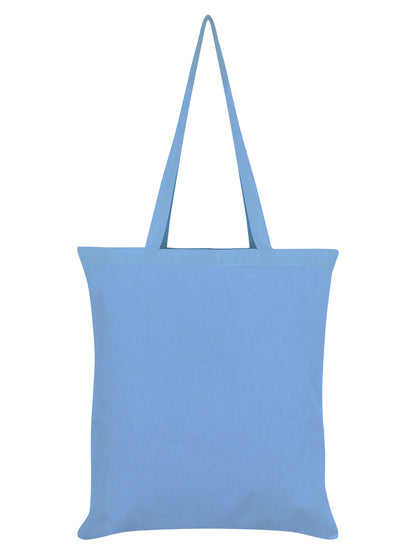 Spooky Cat Going For A Ride Sky Blue Tote Bag