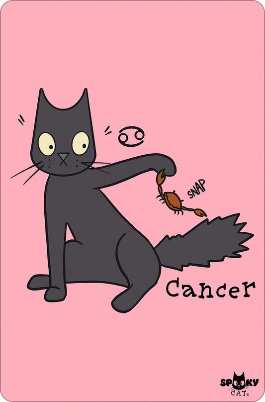 Spooky Cat Horoscopes Cancer Small Tin Sign