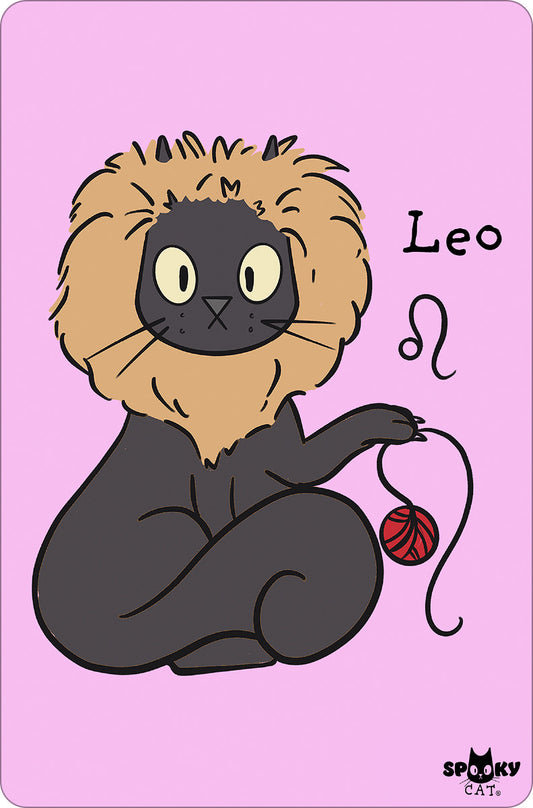 Spooky Cat Horoscopes Leo Small Tin Sign