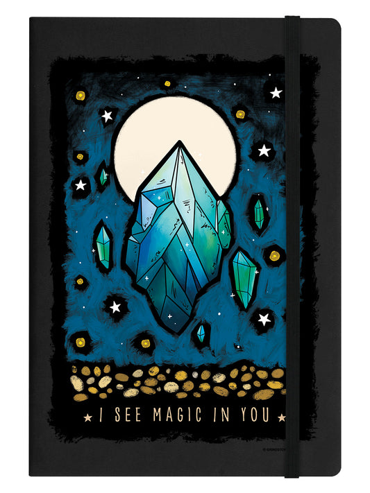 Magical World I See Magic In You Black A5 Hard Cover Notebook