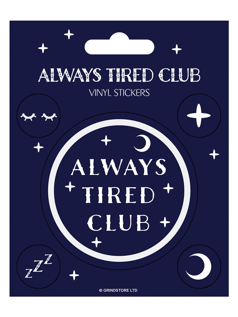 Always Tired Club Vinyl Sticker Set